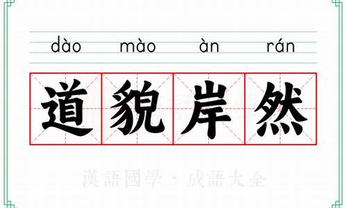 道貌岸然的意思_道貌岸然的意思是指什么